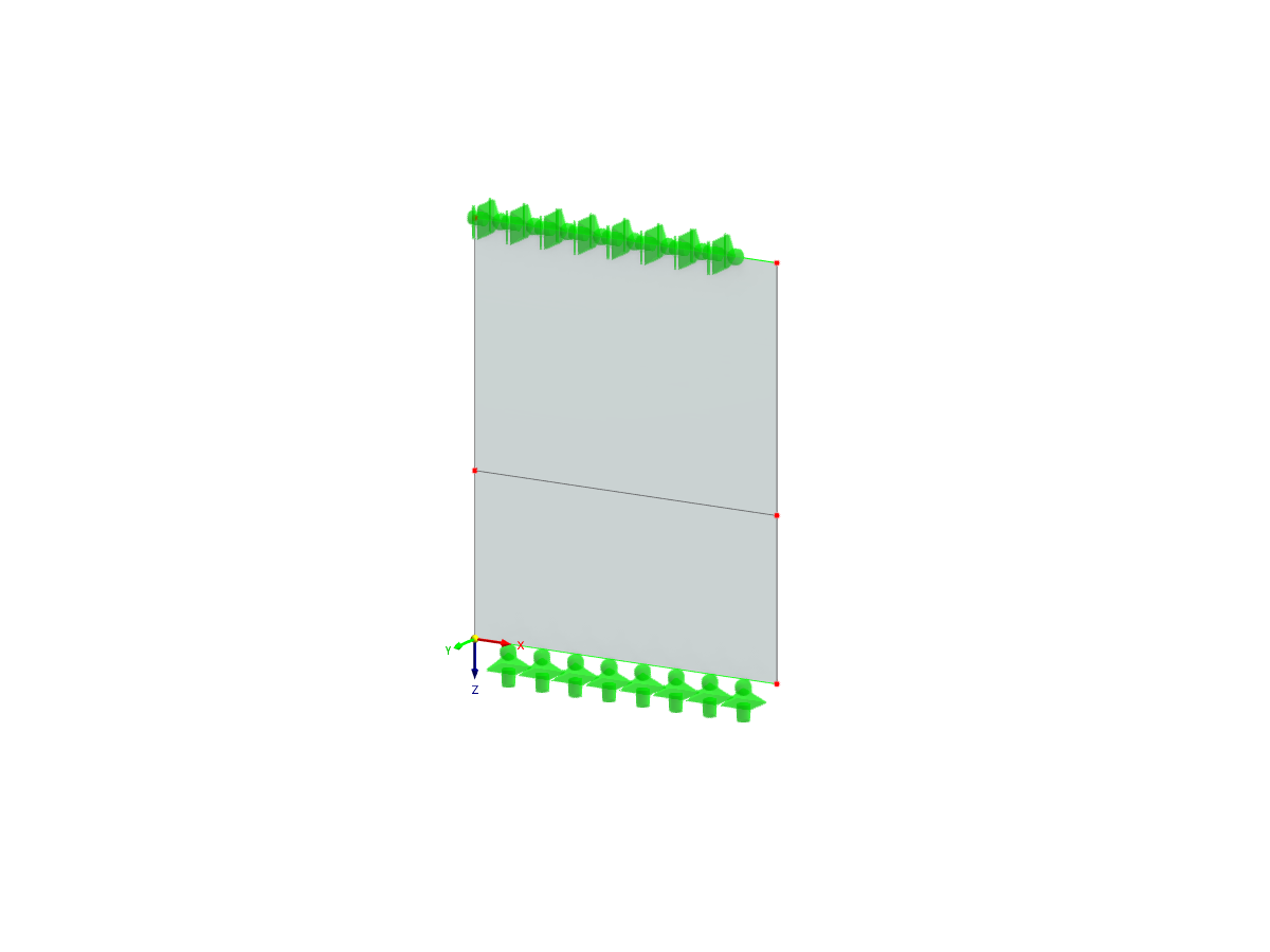 Progettazione di un pannello di vetro soggetto a carichi, utilizzato nel seminario di RFEM 6.