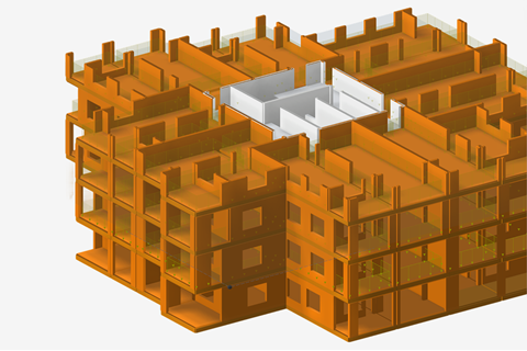 Complesso residenziale con torri modulari di Ergodomus che mette in mostra tecniche di costruzione innovative.