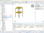 Interfaccia utente di RFEM con opzione disattivata per elementi nascosti nello sfondo.