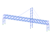 Un ponte a traliccio con un design a cavi strallati, che illustra applicazioni ingegneristiche.