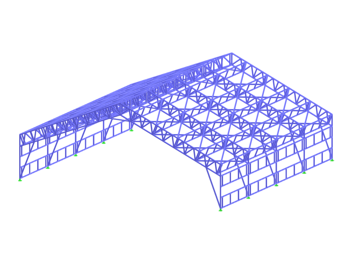 Una struttura temporanea di copertura che illustra un design di riparo, mostrando elementi costruttivi e componenti di supporto per la stabilità.