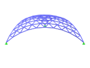 Una pensilina a doppia curvatura dal design ad arco realizzata con elementi, che dimostra un'applicazione strutturale innovativa.