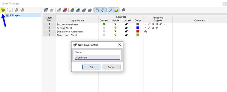 Crea nuovo gruppo di layer
