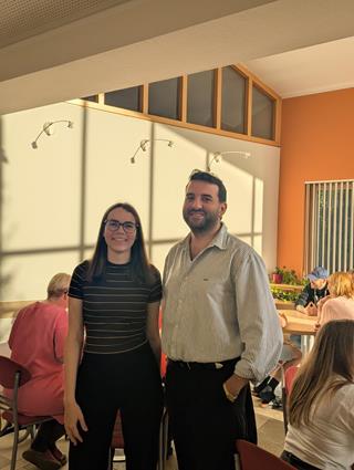 Natalie Dlubal e Doğukan Karataş a un incontro del team Dlubal Software
