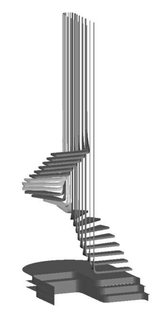 Immagine della scala A in un ambiente CAD
