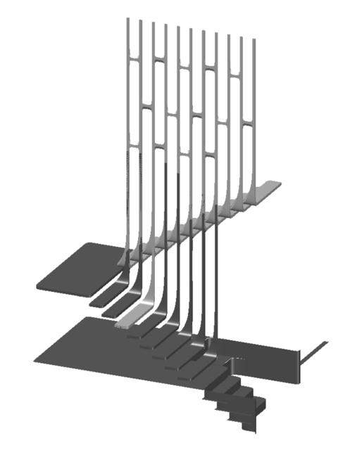 Immagine della scala B in un ambiente CAD