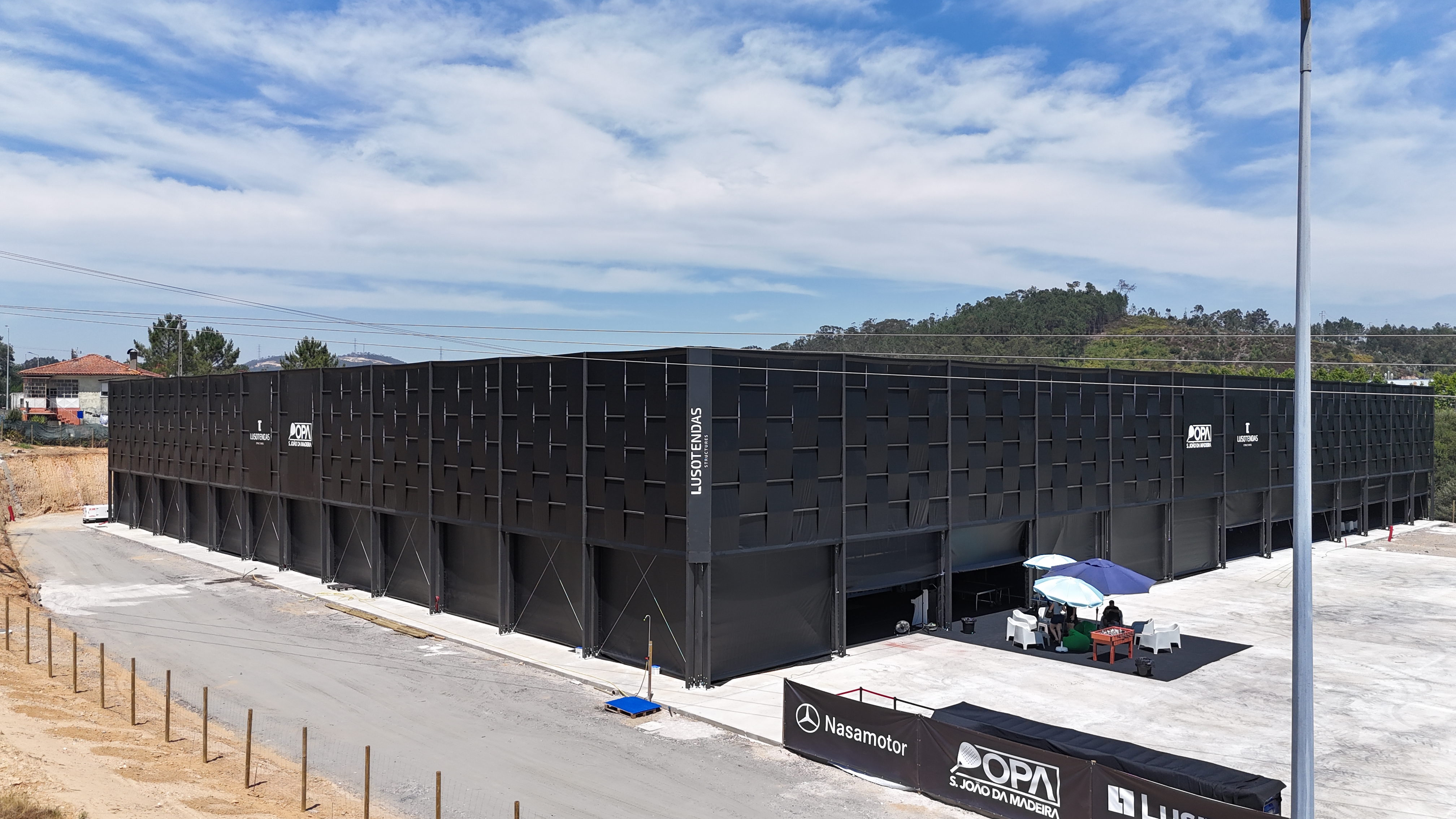 Palazzetto dello sport leggero e smontabile in alluminio