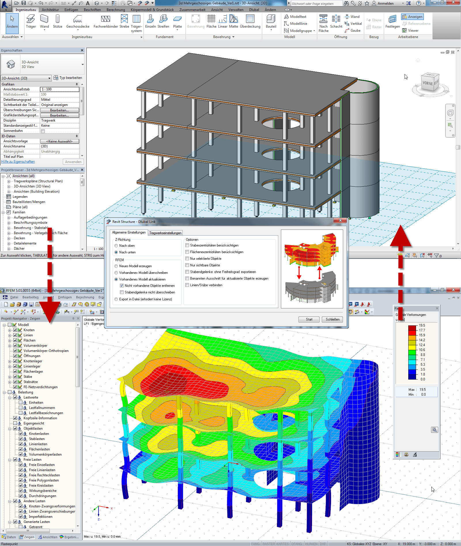 Datenaustausch zwischen Autodesk Revit Structure und RFEM