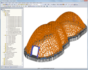 Konstrukcja pawilonu Buga wykonana z 6000 drewnianych prętów ((C) www.fh-koblenz.de)