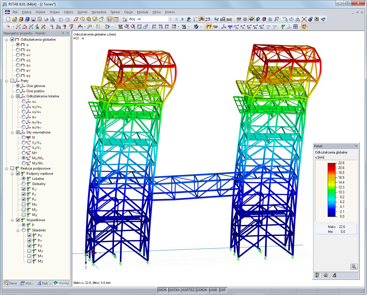 Deformacje rusztowań przemysłowych