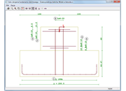Bewehrungsplan - Schnitt Köchermitte, Blickrichtung in x