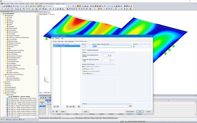 Modal analysis in RFEM and RF-DYNAM Pro - Natural Vibrations