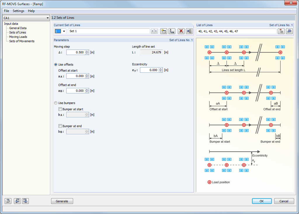 Maske 1.2 Liniensätze