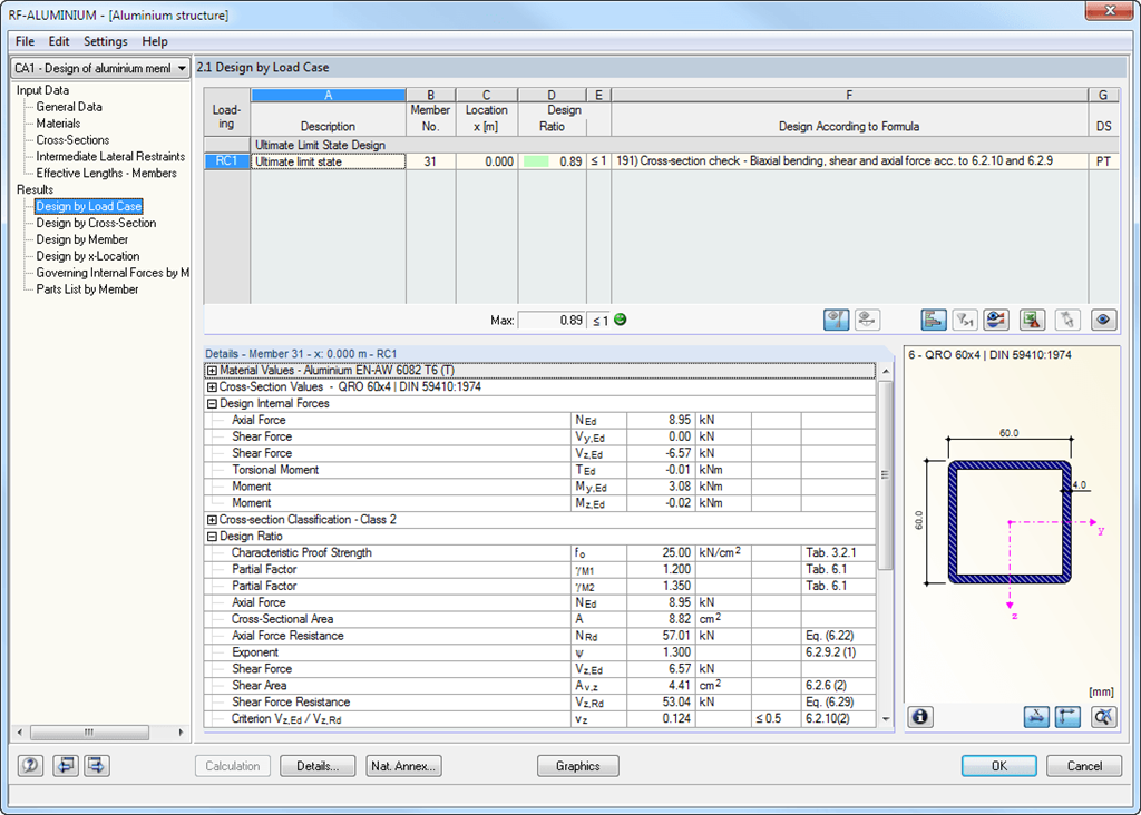 .1 Nachweise lastfallweise