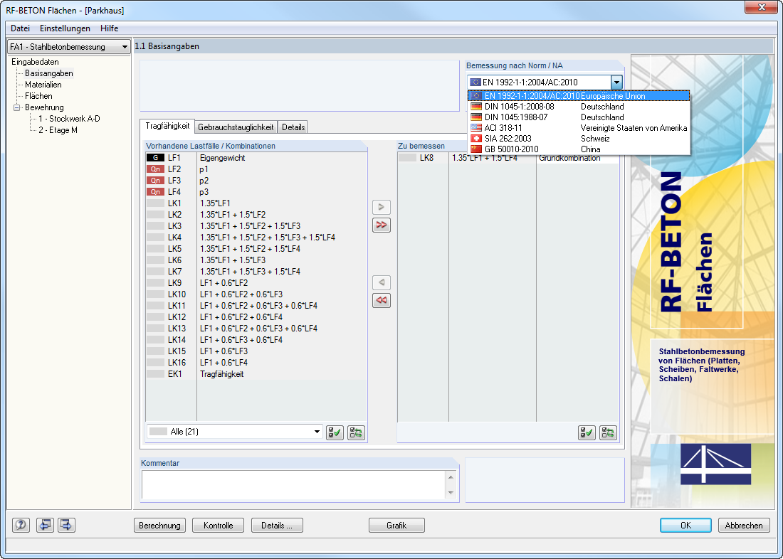 RF-BETON Flächen - 1.1 Basisangaben