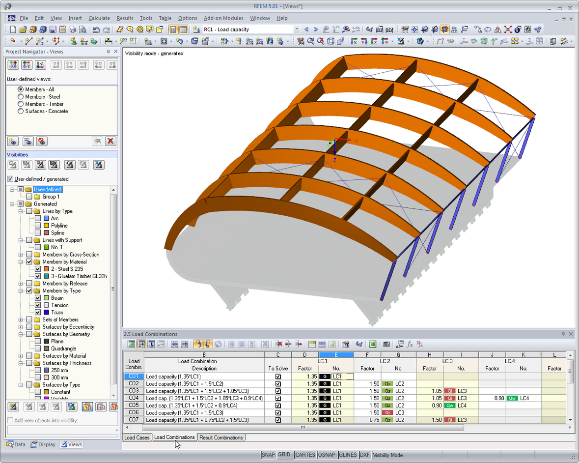 Nawigator projektu - Widoki