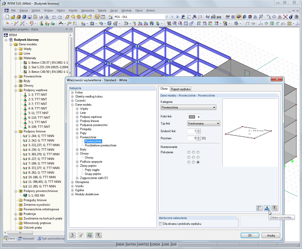 Ustawianie właściwości wyświetlania