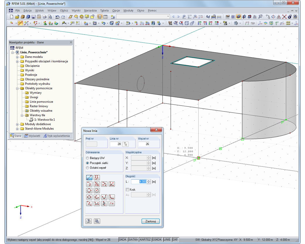 Grafische Modellierung über Hintergrund-Folien