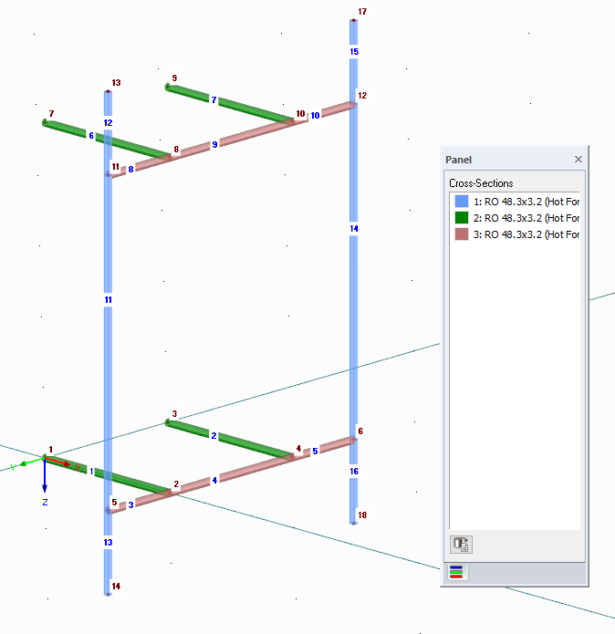 Wspornik anteny ze wszystkimi prętami