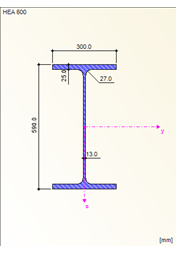 Profil belki HEA 600, S235
