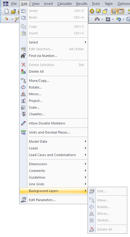Zarządzanie warstwą tła