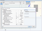 Window '1.3 Cross-Sections' with Settings for Creep and Shrinkage