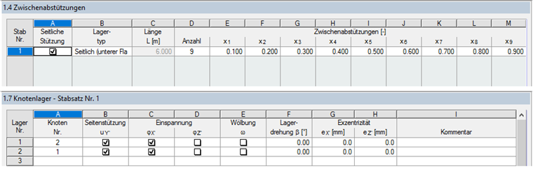 Beschreibung des statischen Systems