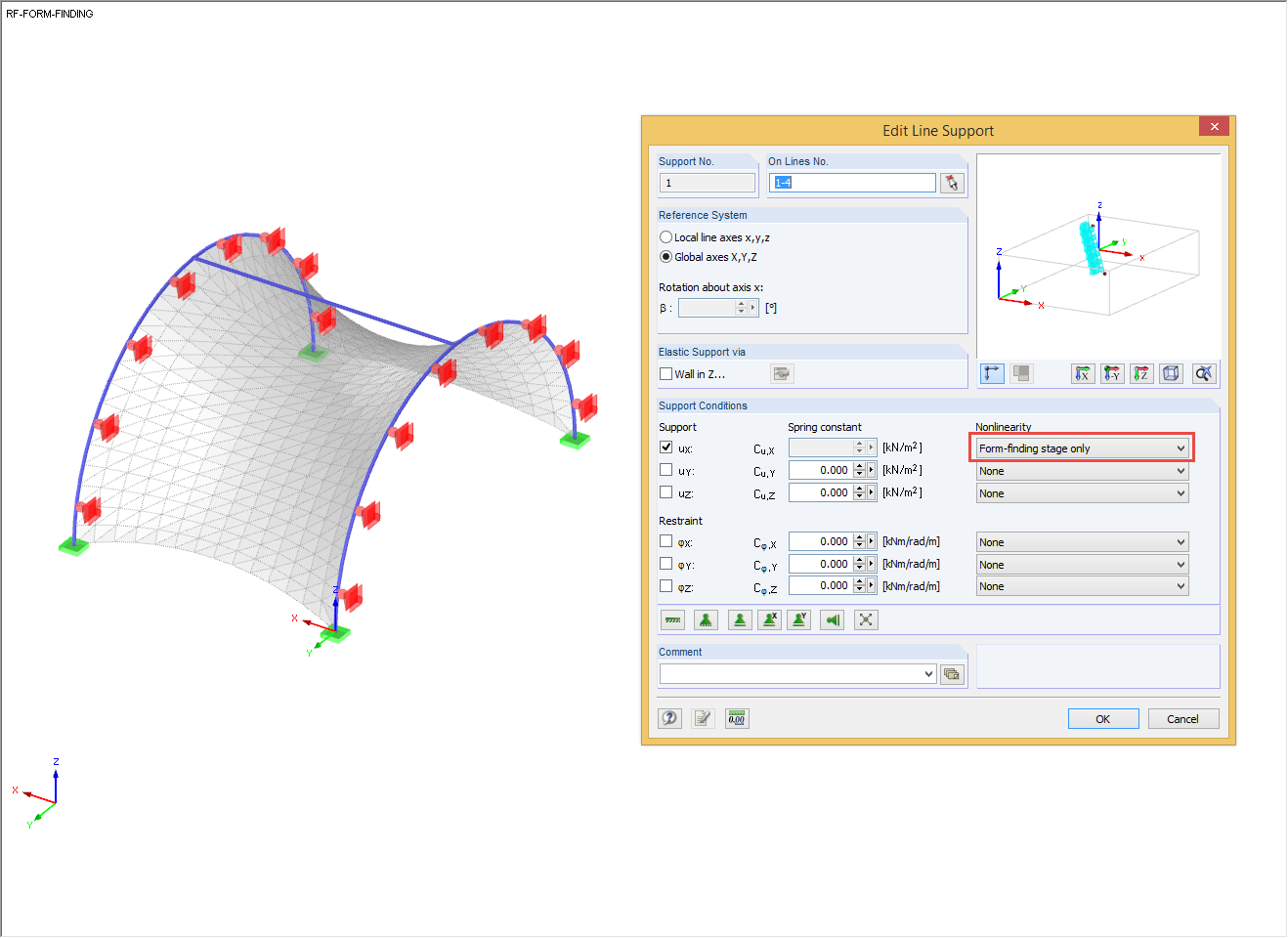 Form-Finding Stage in RF-FORM-FINDING