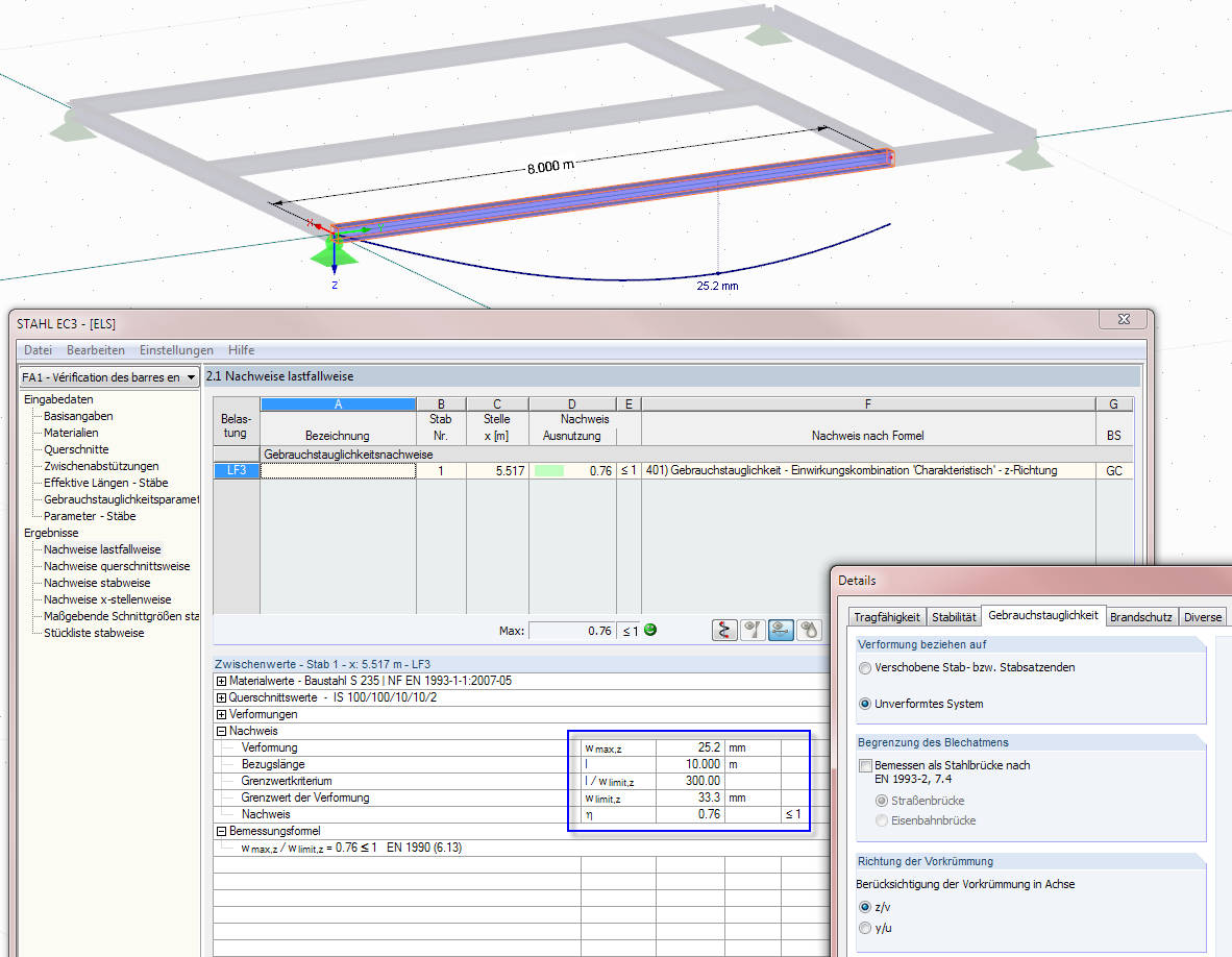 Bezug der Verformungen