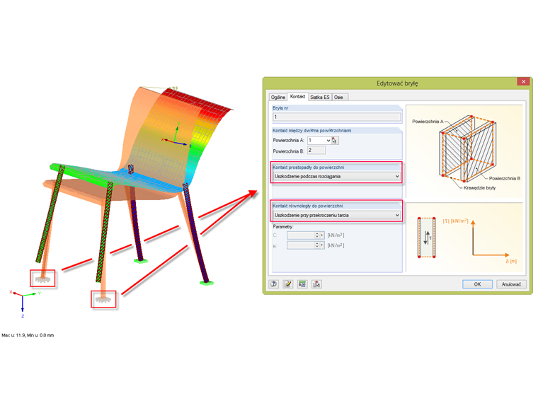 Ustawienia bryły kontaktowej