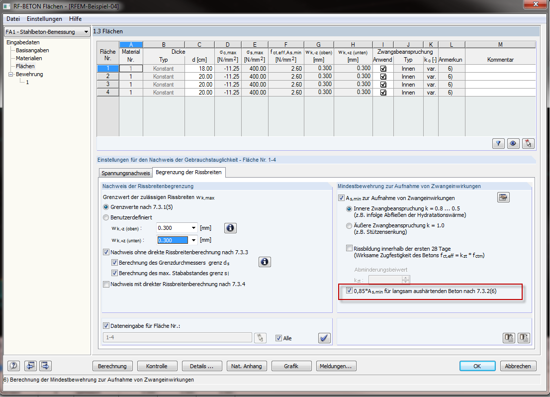 Redukcja minimalnego zbrojenia dla wolno twardniejącego betonu