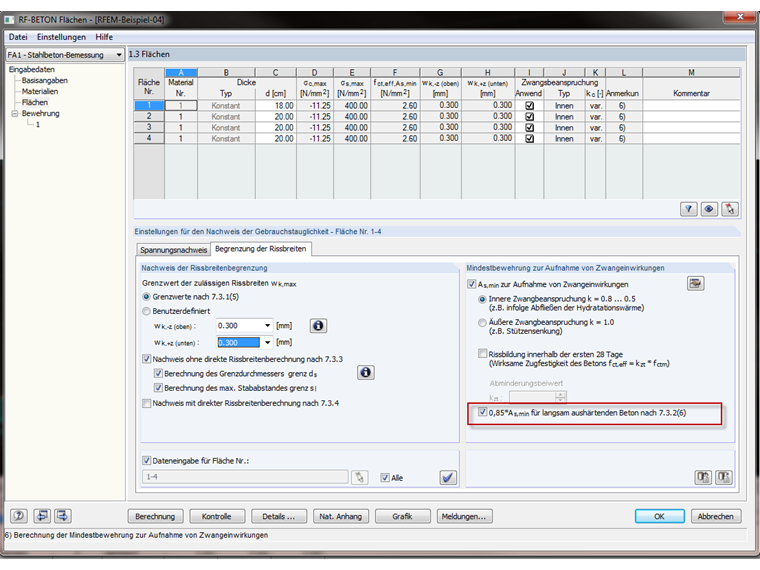 Redukcja minimalnego zbrojenia dla wolno twardniejącego betonu