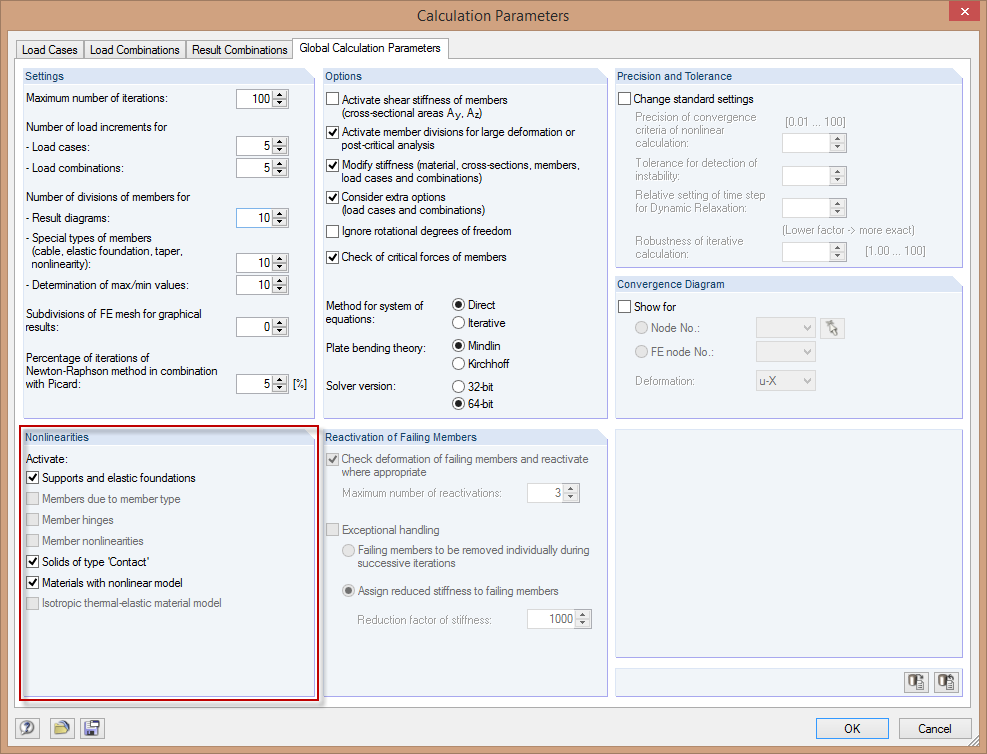 Deaktivierung von nichtlinearen Effekten