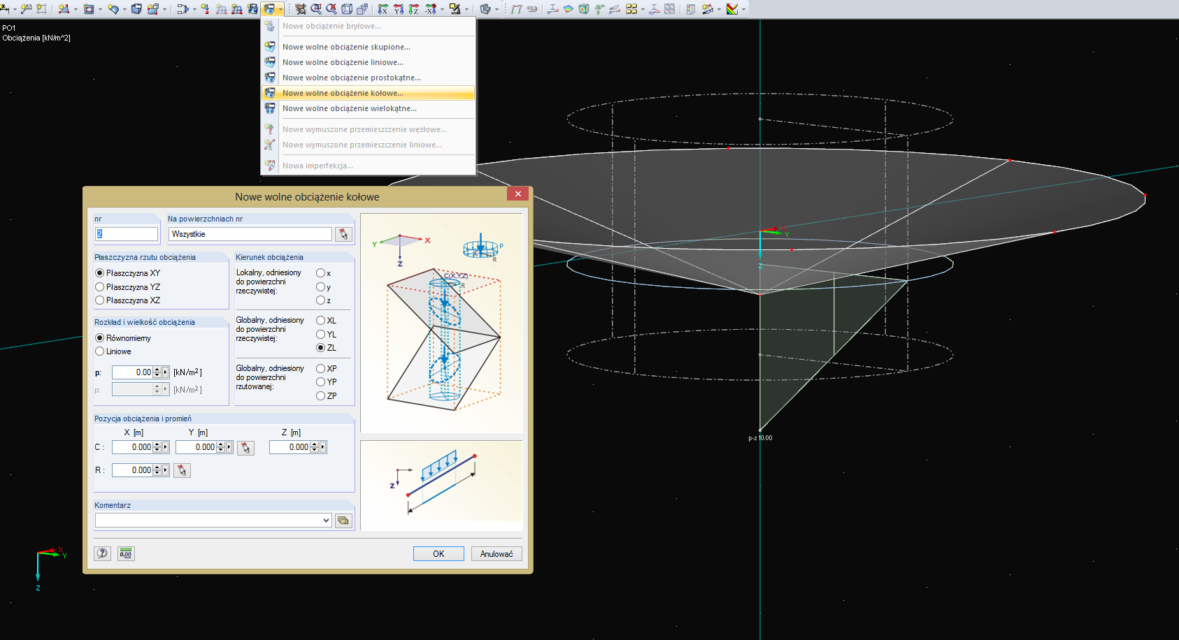 Wolne obciążenie kołowe