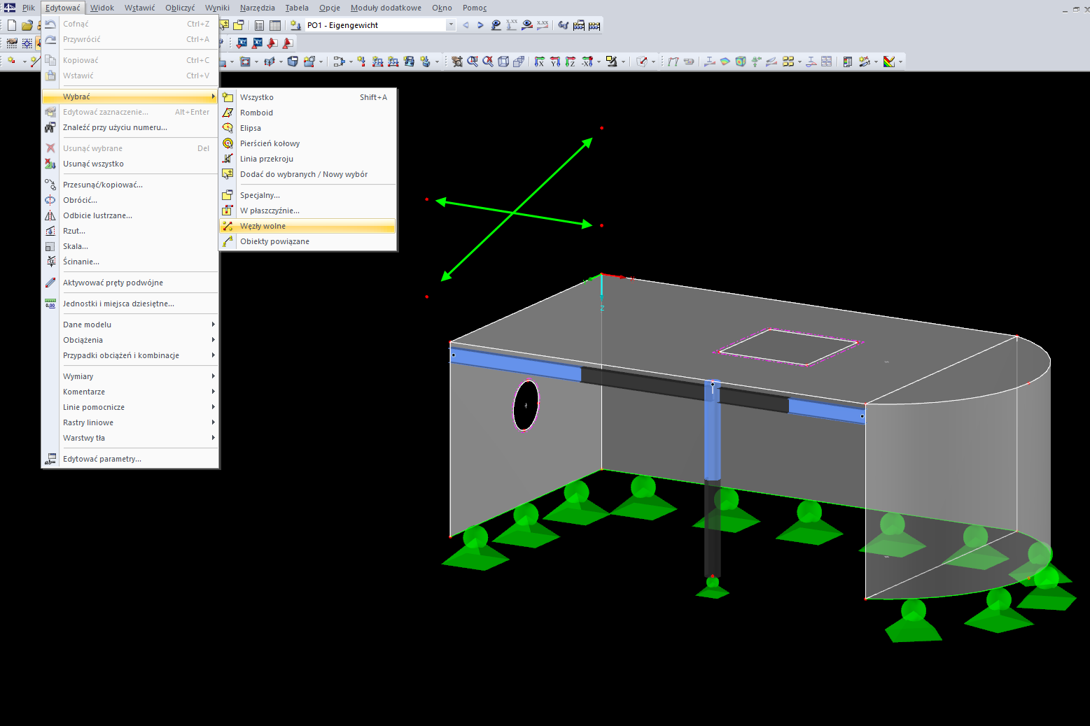 Wybrać wolne węzły