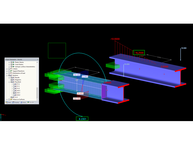 Resultierende Schnittgröße in einem Schnitt