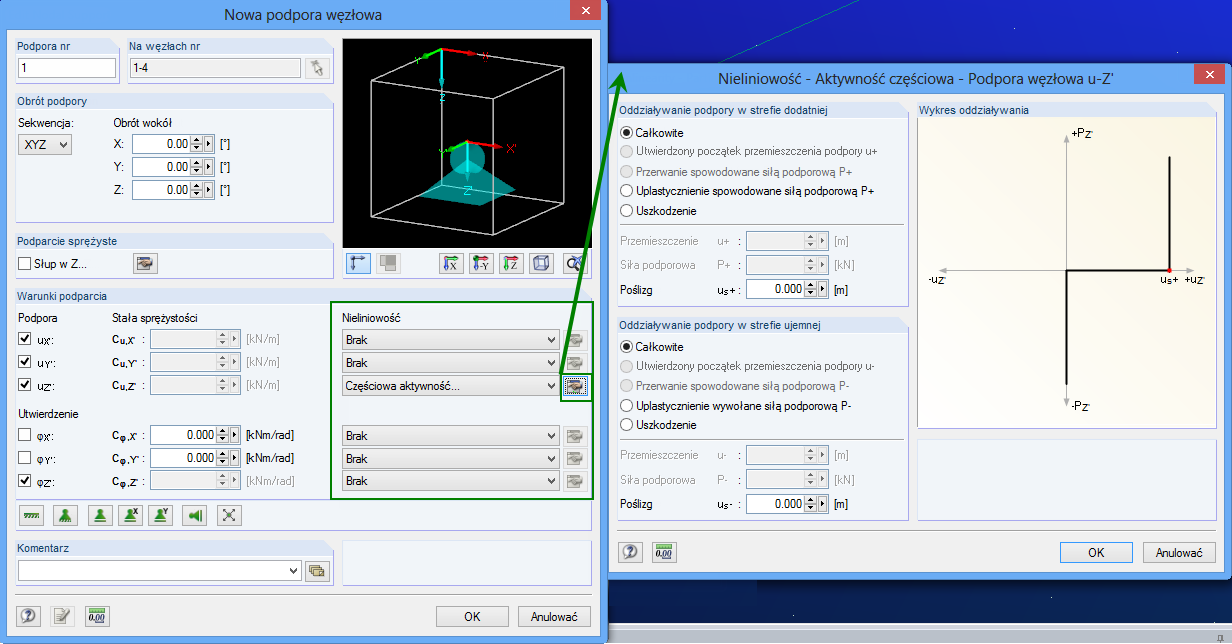 Rozszerzone możliwości modelowania podpór