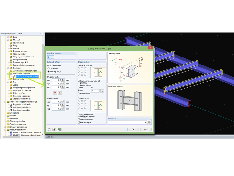 Ustawianie automatycznego mimośrodu za pomocą funkcji „Wybierz”