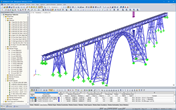 Model 3D wiaduktu Müngsten w RSTAB (© PSP)
