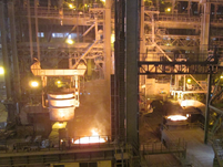 Stranggussanlage des Stahlwerks JSW ISPAT in Indien (© SMS SIEMAG)