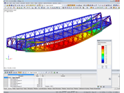Darstellung der Verformung einer Brücke in RFEM (© Janson Bridging)