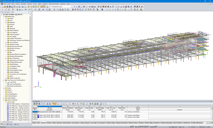 Model w RFEM rozbudowy lotniska Orly Sud, Francja (© Roux Ingénierie)