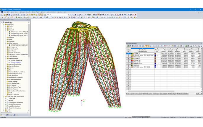 Model wieży widokowej w RFEM (© STATIC Solution sro)