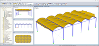 Model dachu w RFEM (© AC Structures)