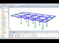 Model wiaty rowerowej w RFEM (© BET Moselle Bois)
