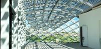 Innenansicht der Stahl-Glaskonstruktion der Kuppel (© Octatube)