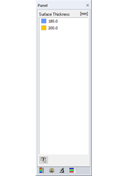 Panel "Grubość powierzchni"