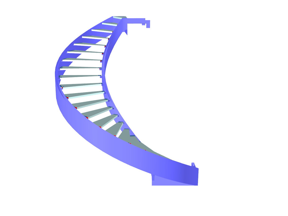 Model klatki schodowej w RFEM
