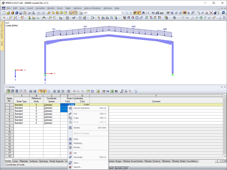 Funkcje wyboru w menu kontekstowym