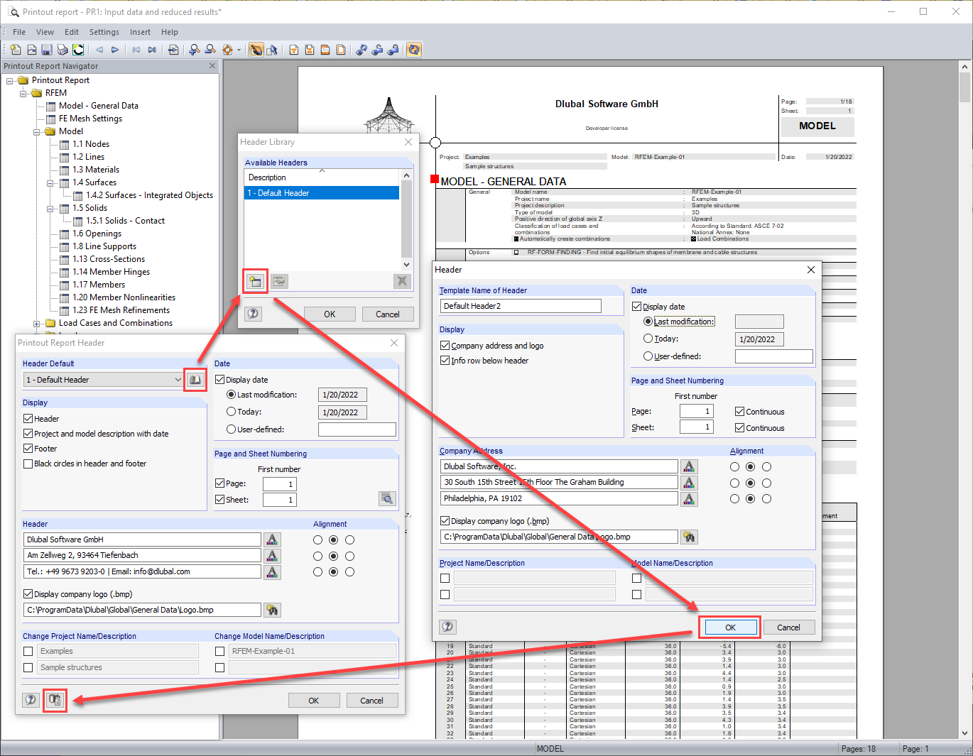 Tworzenie nowego nagłówka